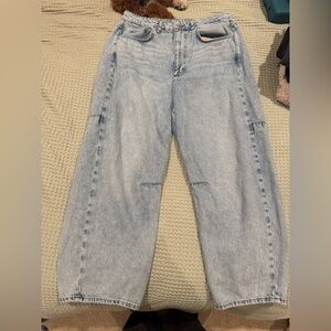 rag & bone Chase Super High Waist Crop Barrel Jeans size 28